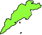 Mapa de Guanaja, Islas de la Bahia